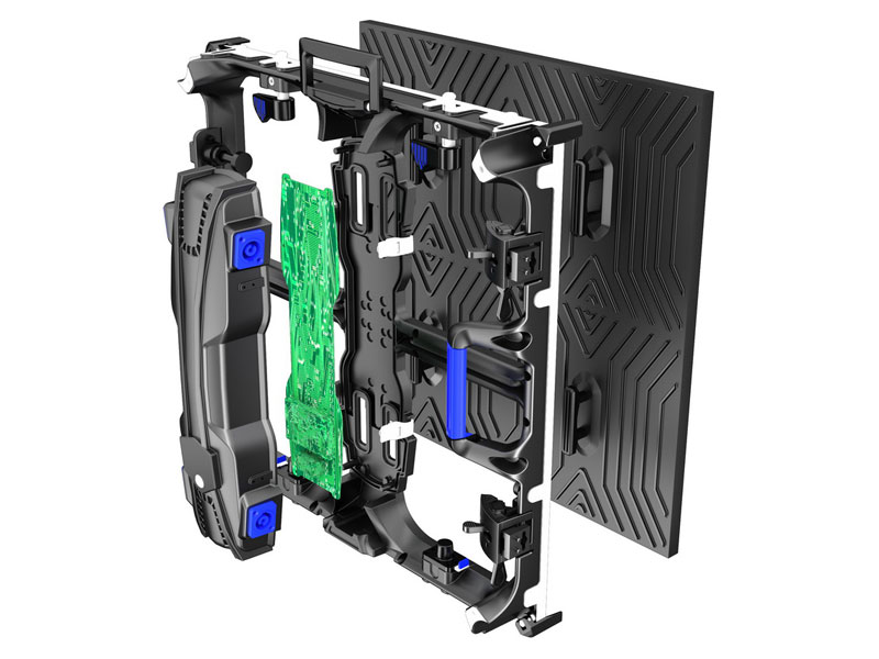 Hard connection without flexible ribbon cables. neat and clean. full display front serviceable.